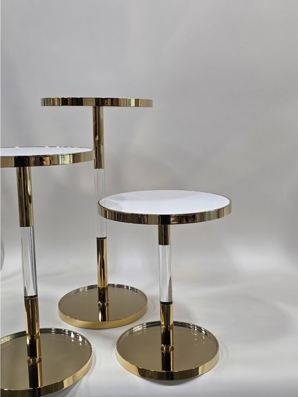 Gold and White Accent Side Table - Modern Home Dining